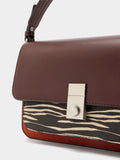 Bolso Bandolera Estampado Animal Con Solapa