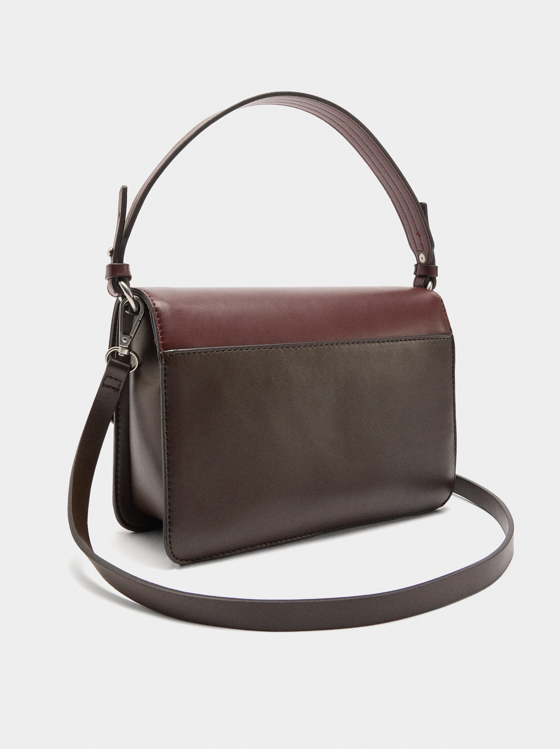 Bolso Bandolera Estampado Animal Con Solapa