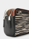 Bolso Bandolera Estampado Animal Con Cierre Doble