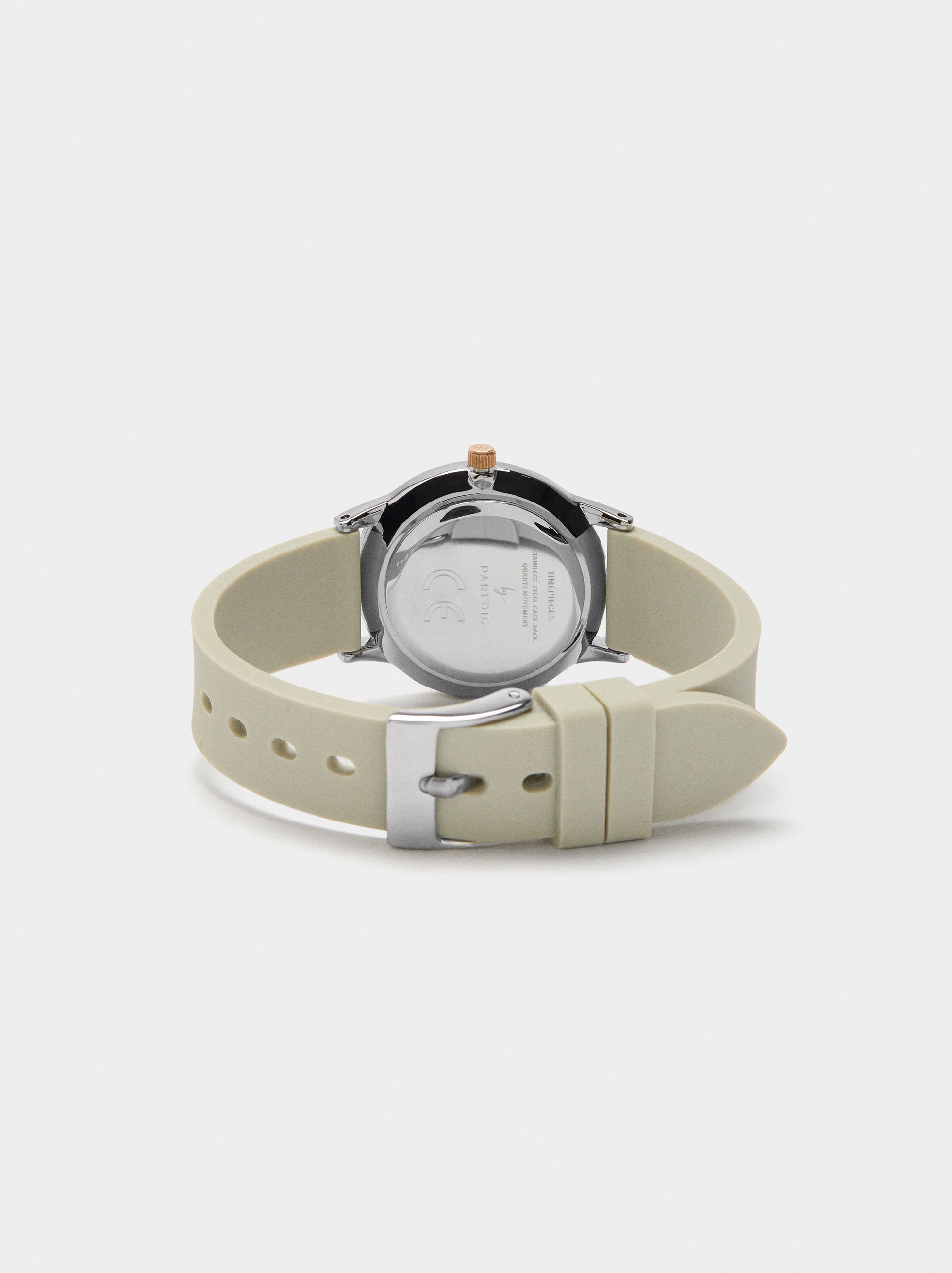 Reloj Bicolor Con Pulsera De Silicona