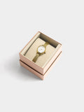 Reloj Ovalado Con Pulsera Malla Metálica Acero Inoxidable
