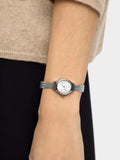 Reloj Ovalado Con Pulsera Malla Metálica Acero Inoxidable