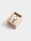 Reloj Ovalado Con Pulsera Malla Metálica Acero Inoxidable