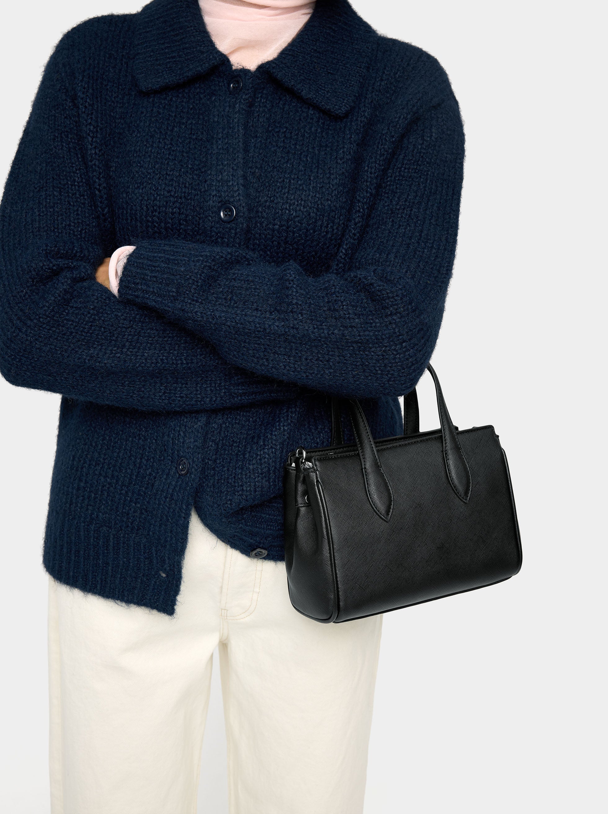 Bolso Tote Con Textura M