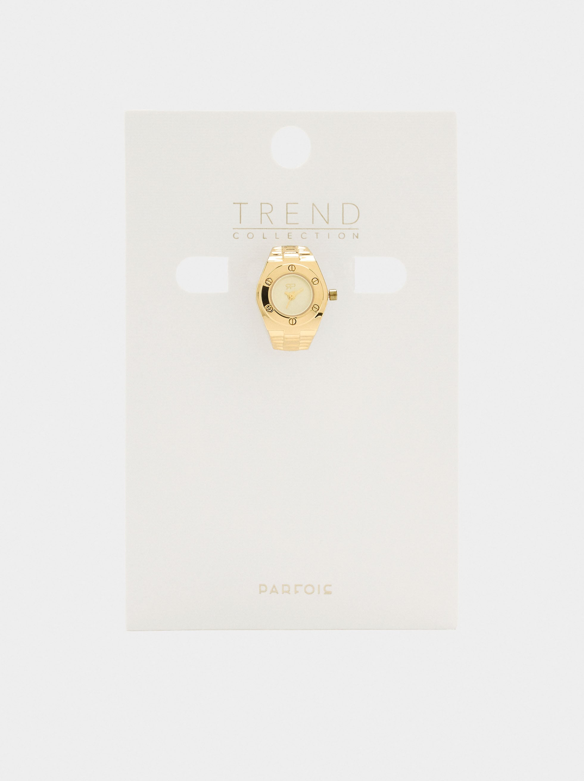 Anillo De Reloj Con Acero Dorado