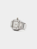 Anillo De Reloj Con Acero Plateado