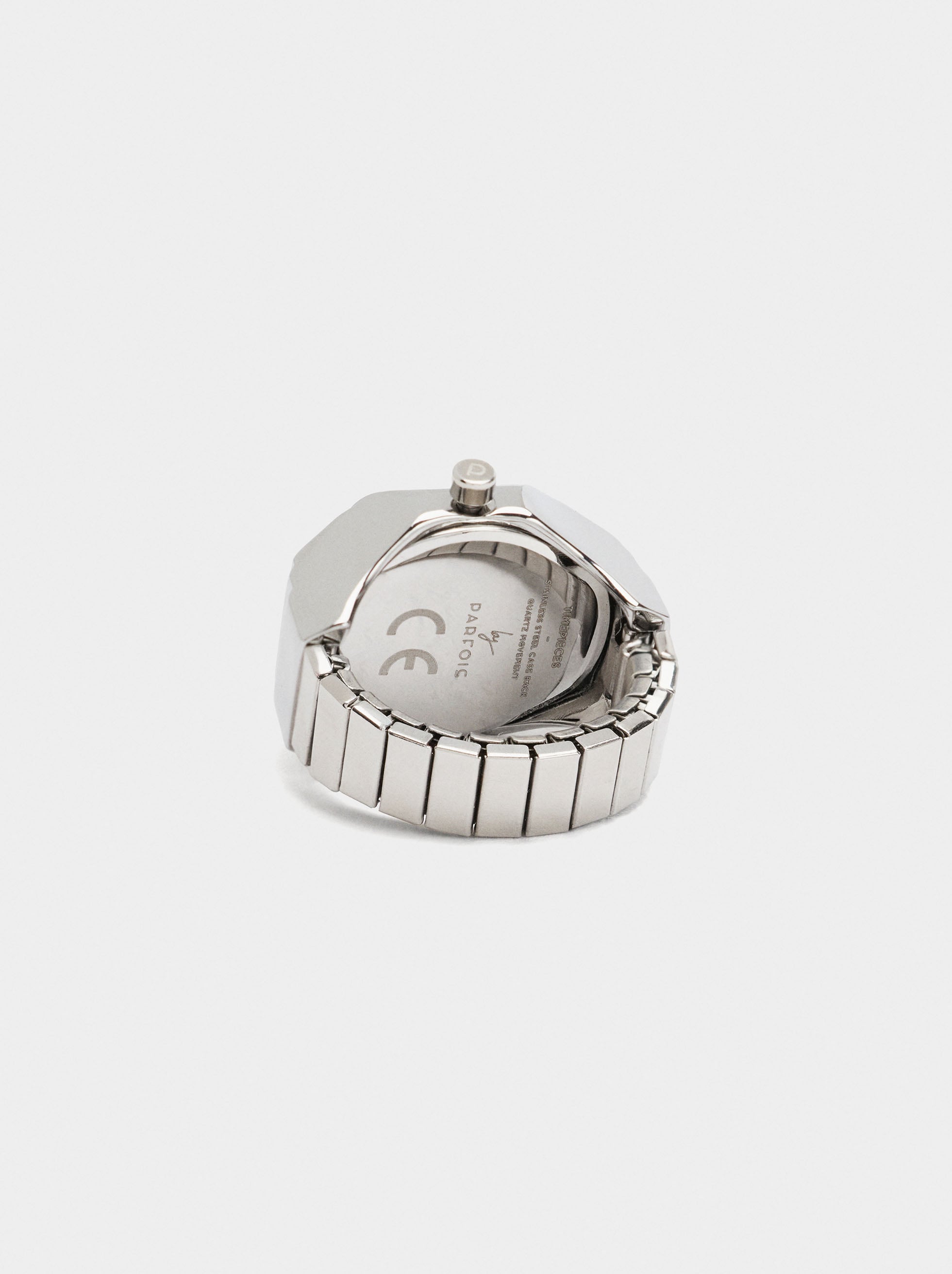 Anillo De Reloj Con Acero Plateado