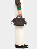 Bolso Tote De Nylon Con Cordones