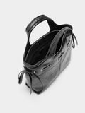 Bolso Tote Con Cordones Efecto Craquelado