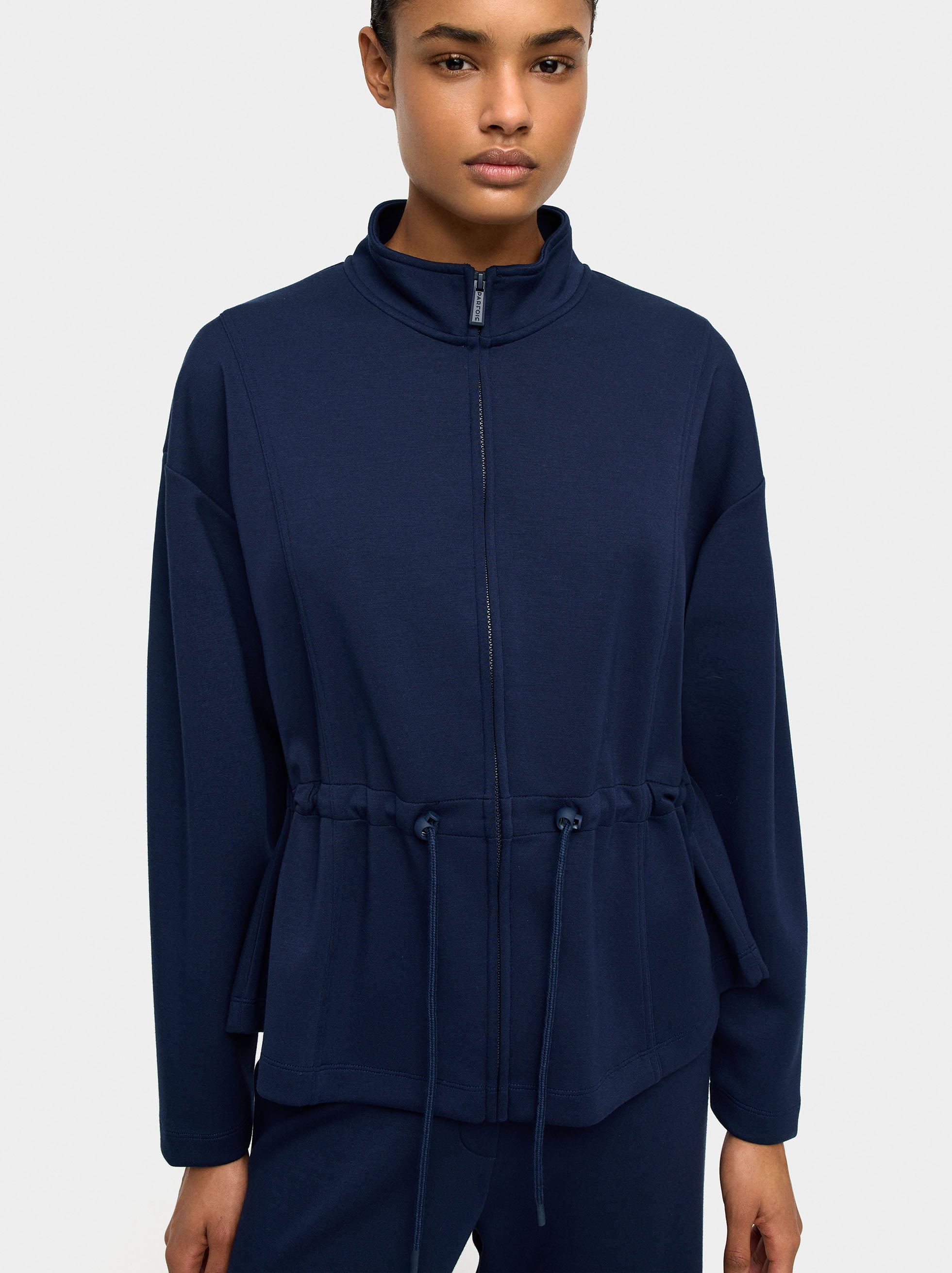 Sudadera Con Cremallera Y Cuello Alto