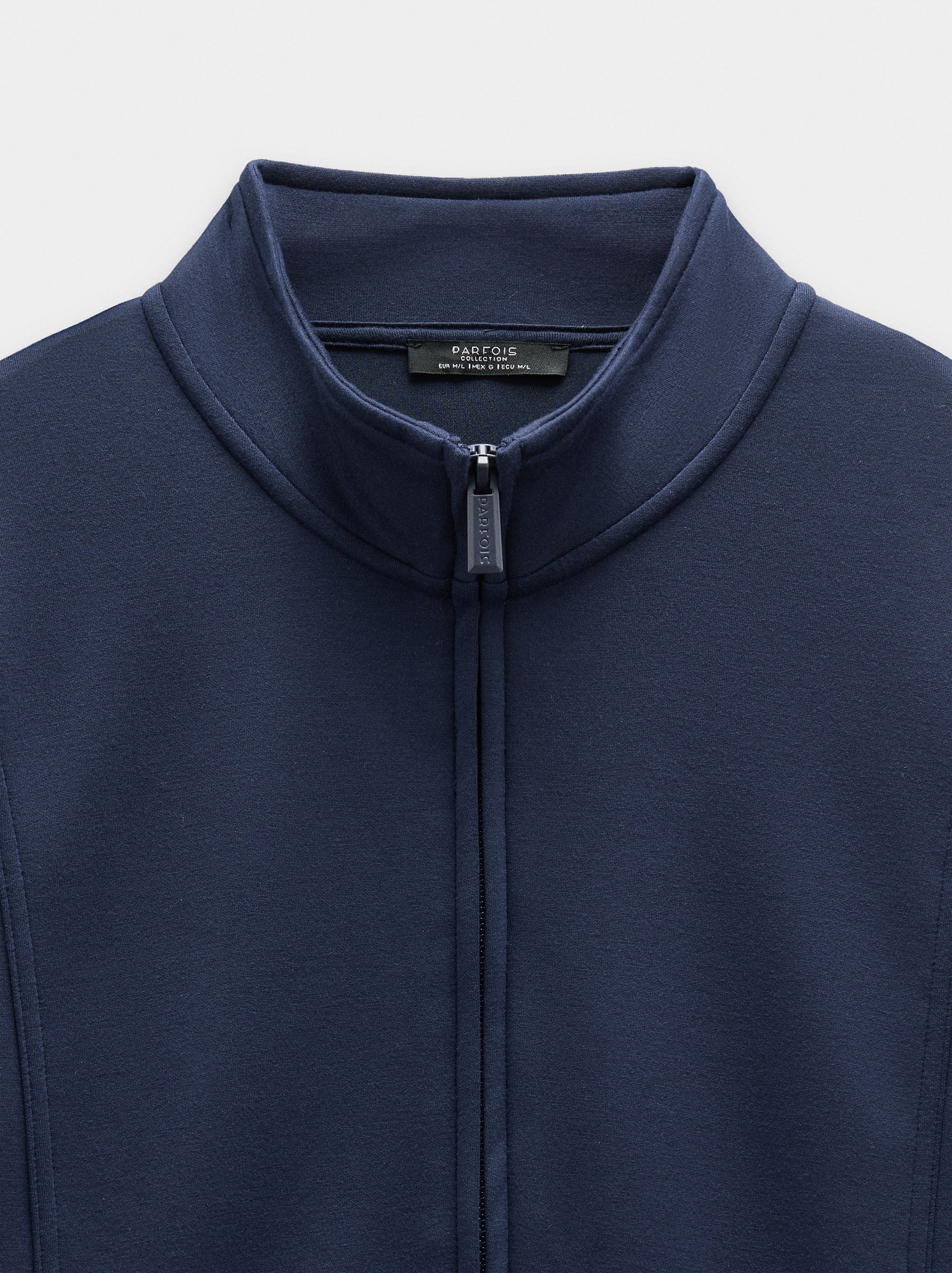 Sudadera Con Cremallera Y Cuello Alto