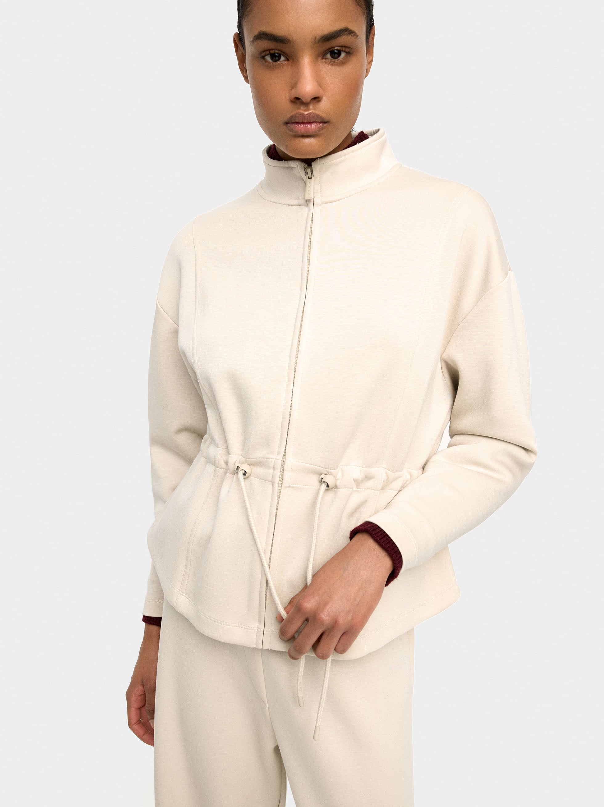 Sudadera Con Cremallera Y Cuello Alto