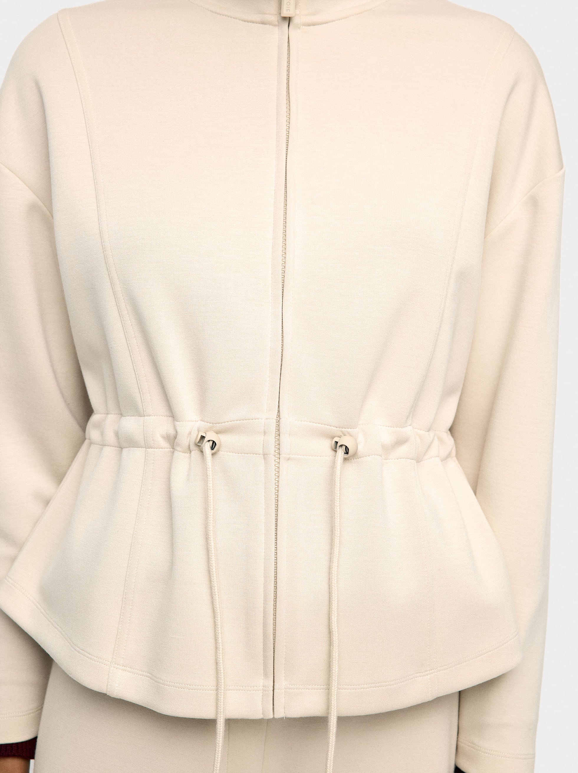 Sudadera Con Cremallera Y Cuello Alto