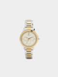 Reloj Bicolor Con Pulsera De Acero Inoxidable