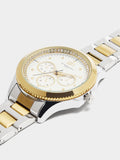 Reloj Bicolor Con Pulsera De Acero Inoxidable