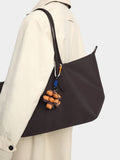 Bolso Shopper Textura Suave Con Colgante