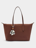 Bolso Shopper Textura Suave Con Colgante