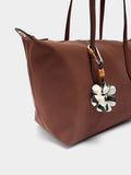 Bolso Shopper Textura Suave Con Colgante