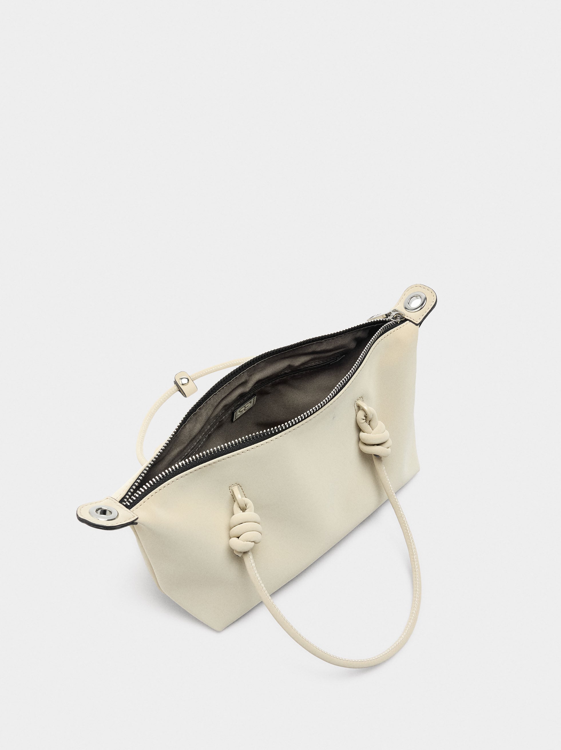 Bolso Tote Textura Suave Con Colgante S