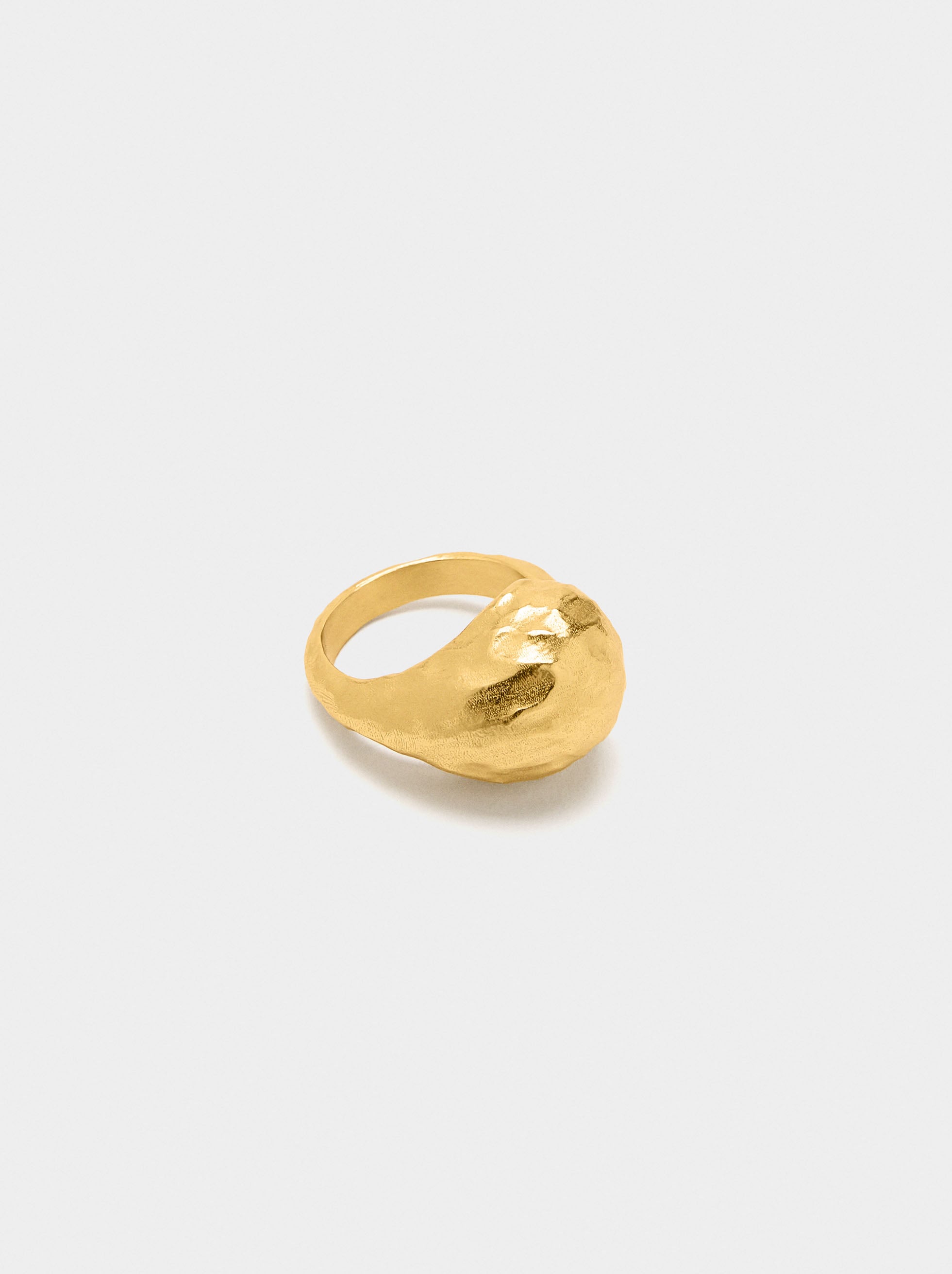 Anillo Abierto Asimétrico - Baño De Oro 18k