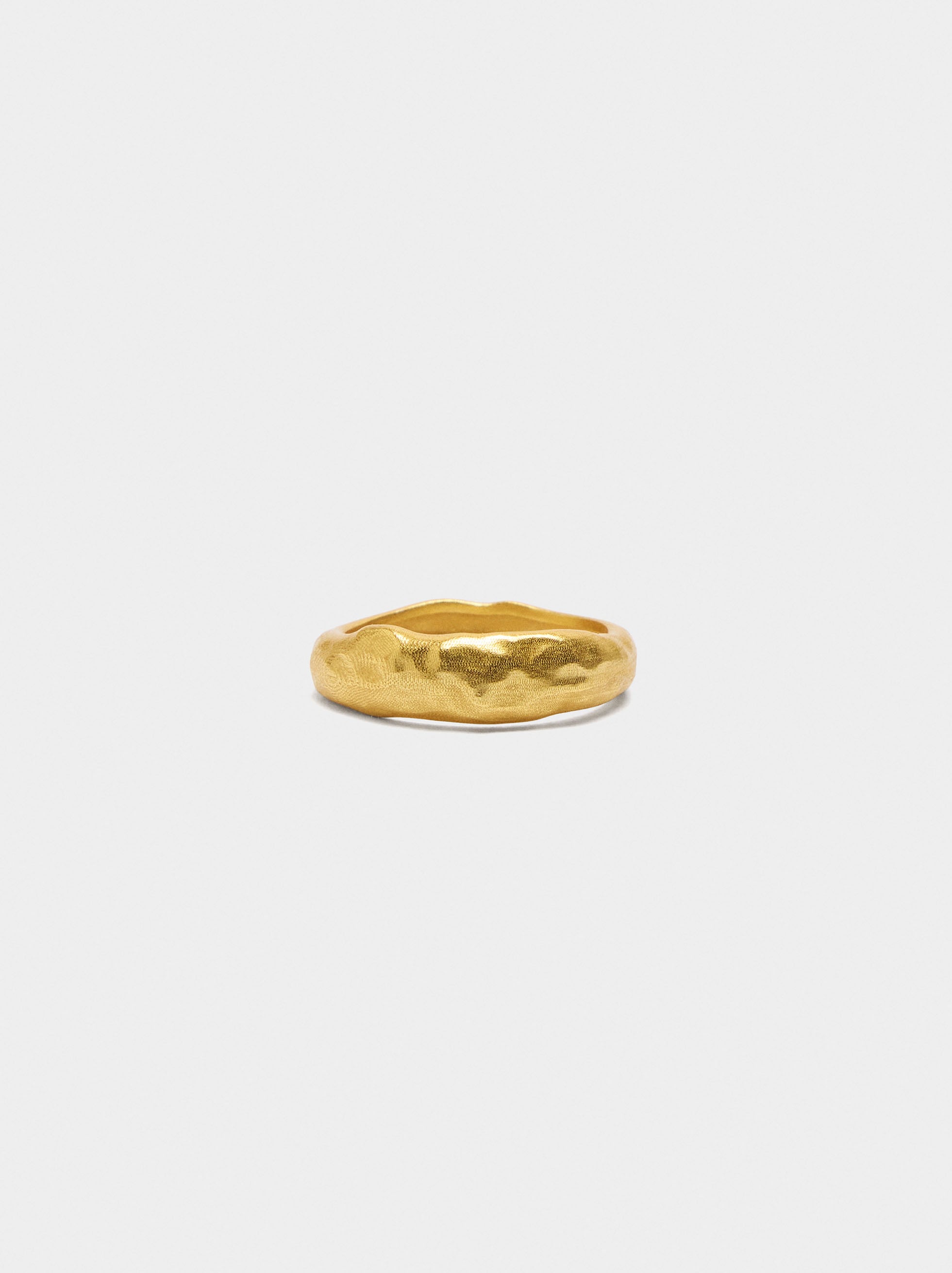Anillo Irregular - Baño De Oro 18k