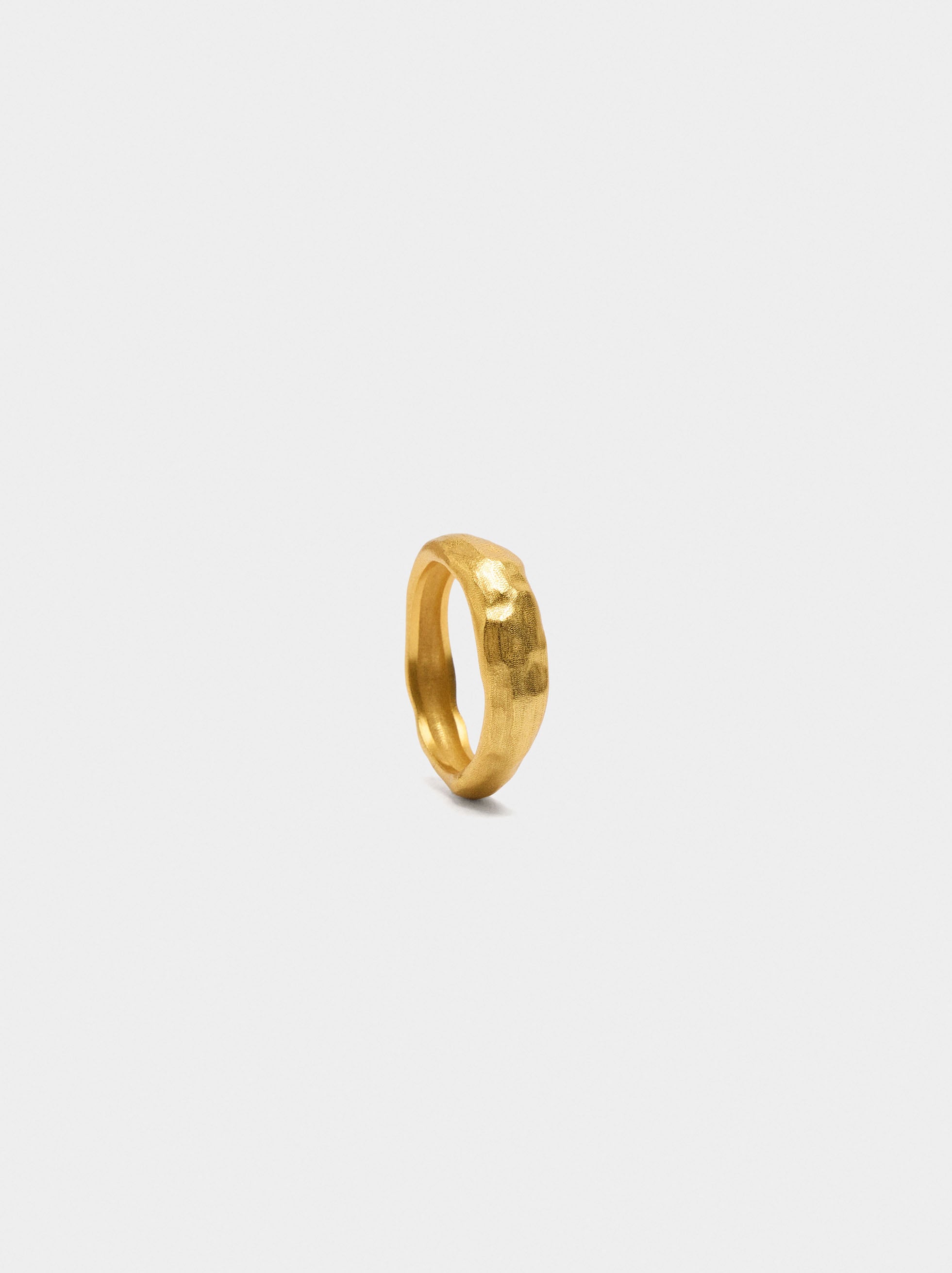 Anillo Irregular - Baño De Oro 18k