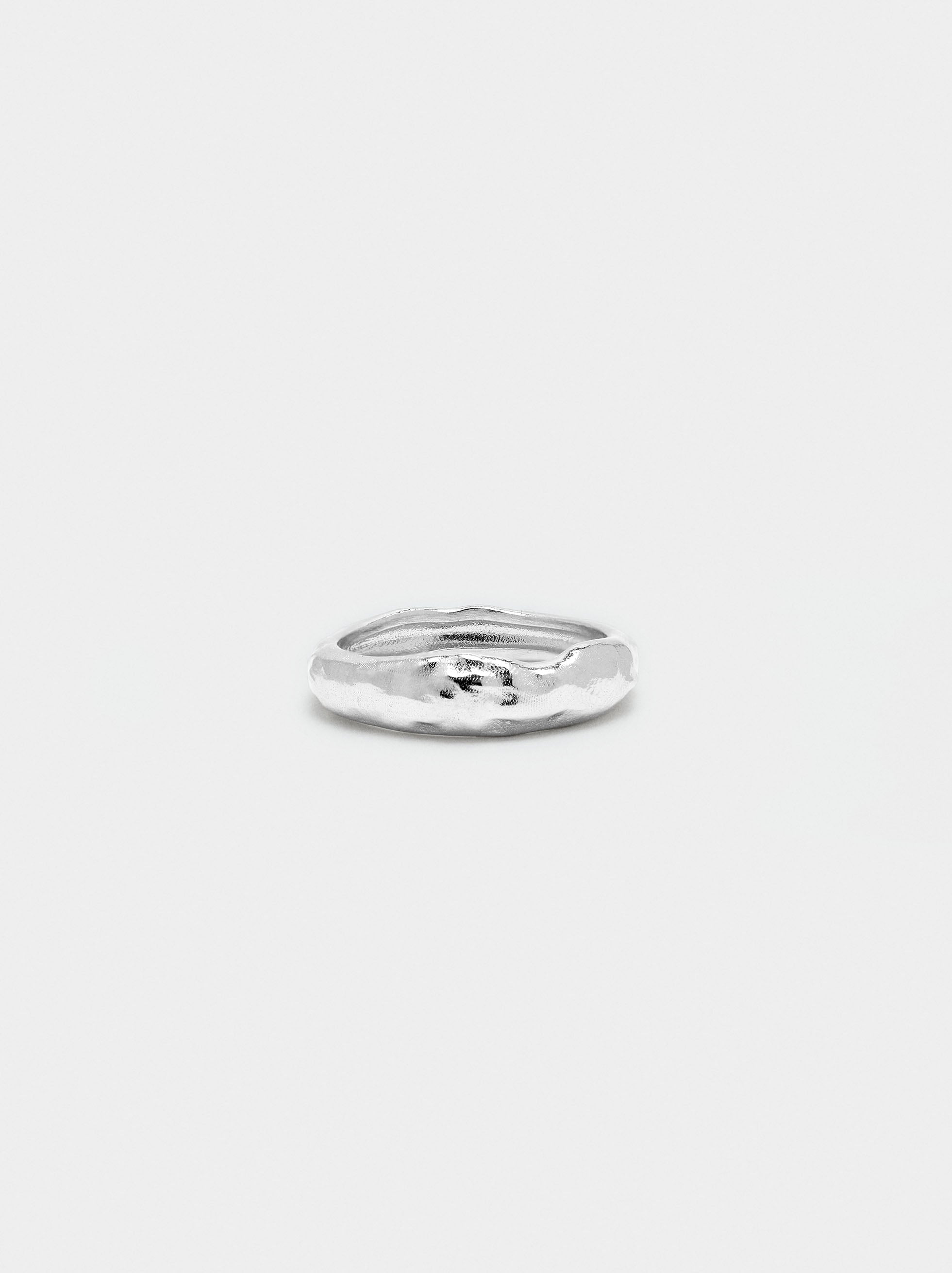 Anillo Irregular - Baño De Plata