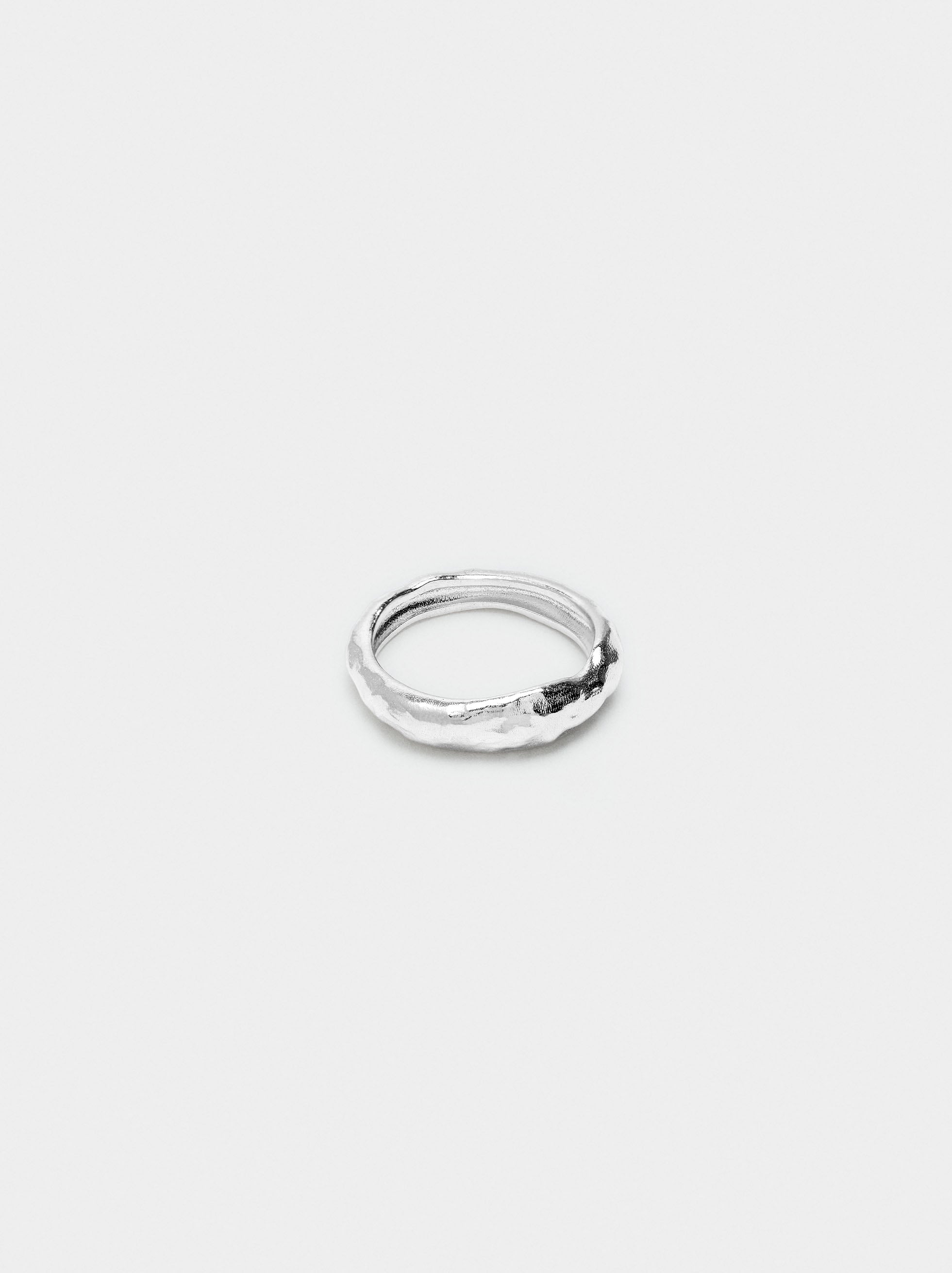 Anillo Irregular - Baño De Plata