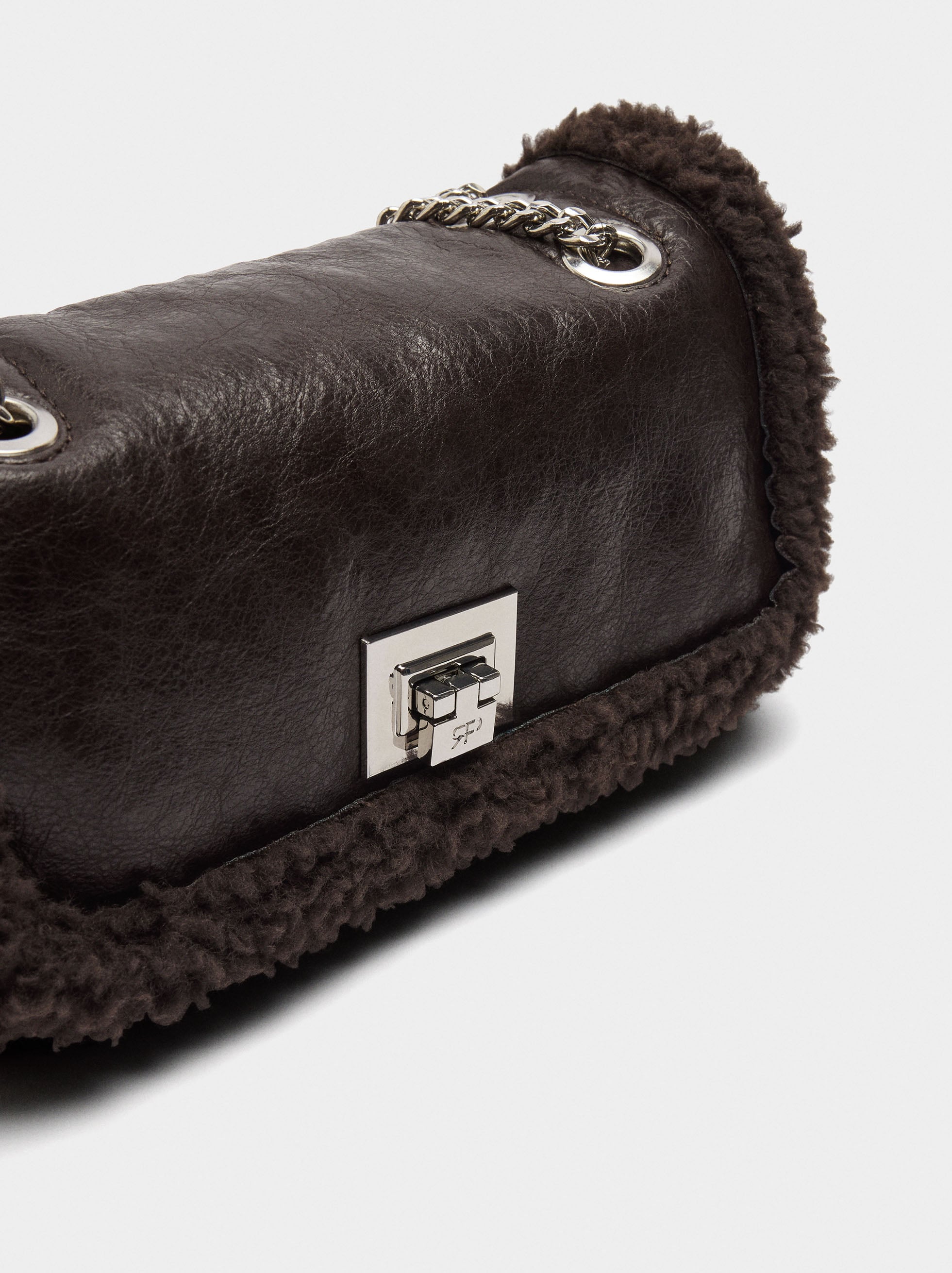 Bolso De Fiesta Bordes Efecto Pelo