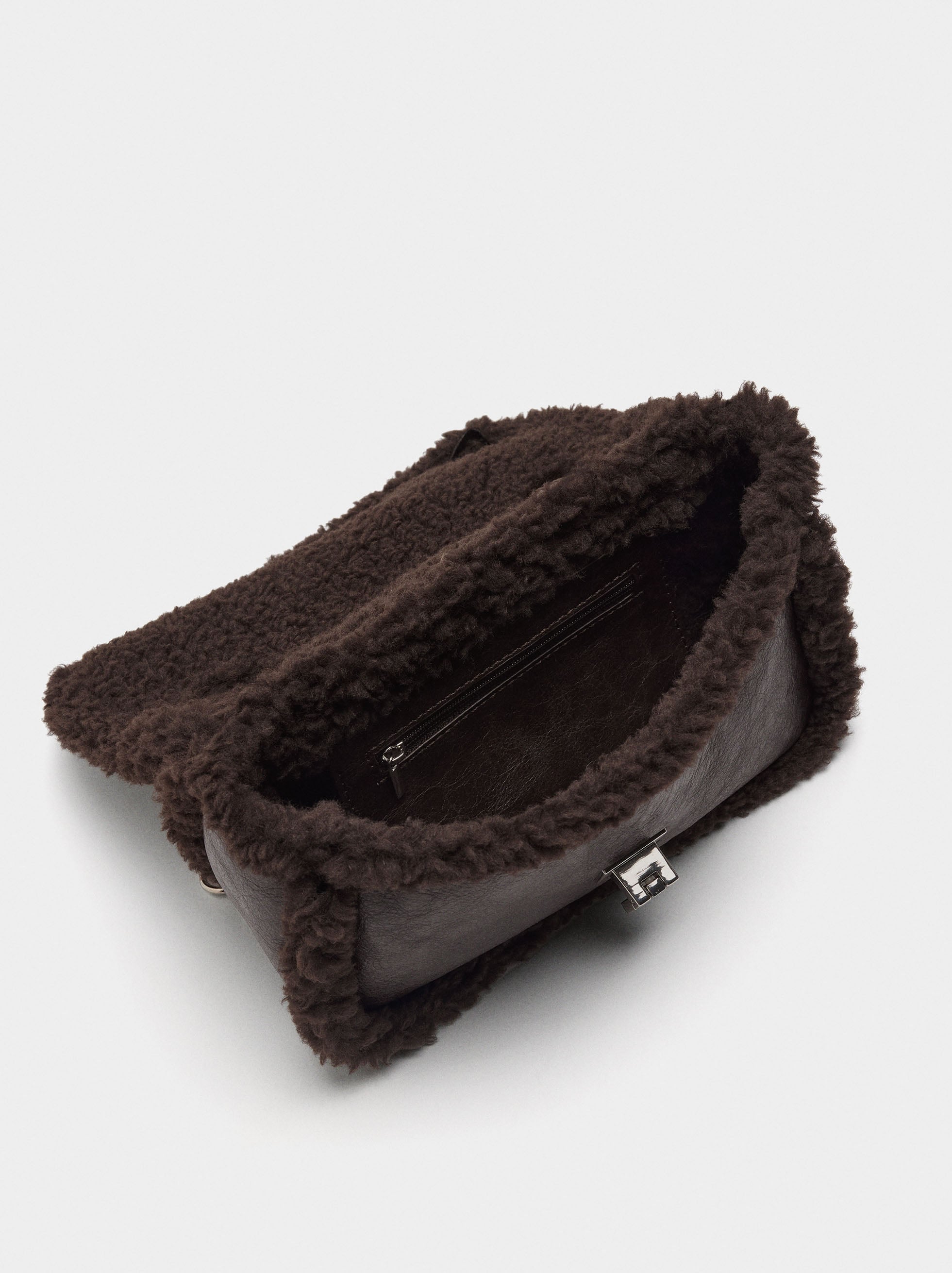 Bolso De Fiesta Bordes Efecto Pelo