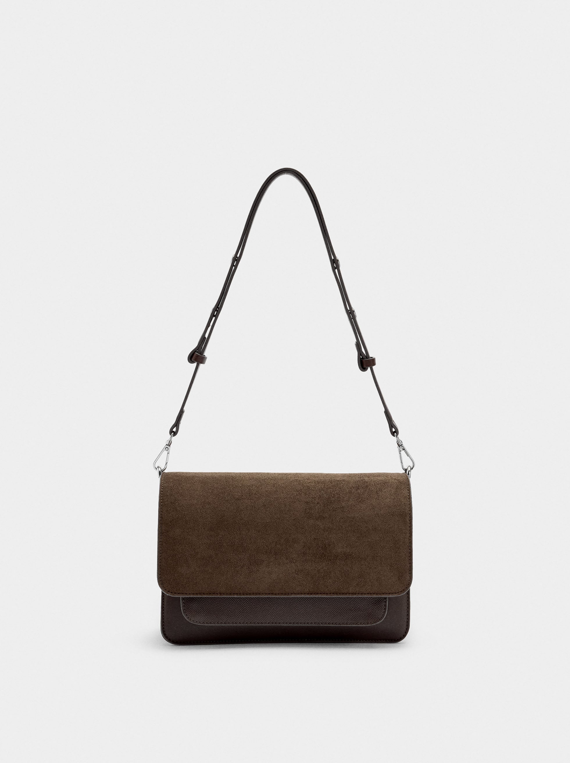 Bolso Bandolera Con Solapa