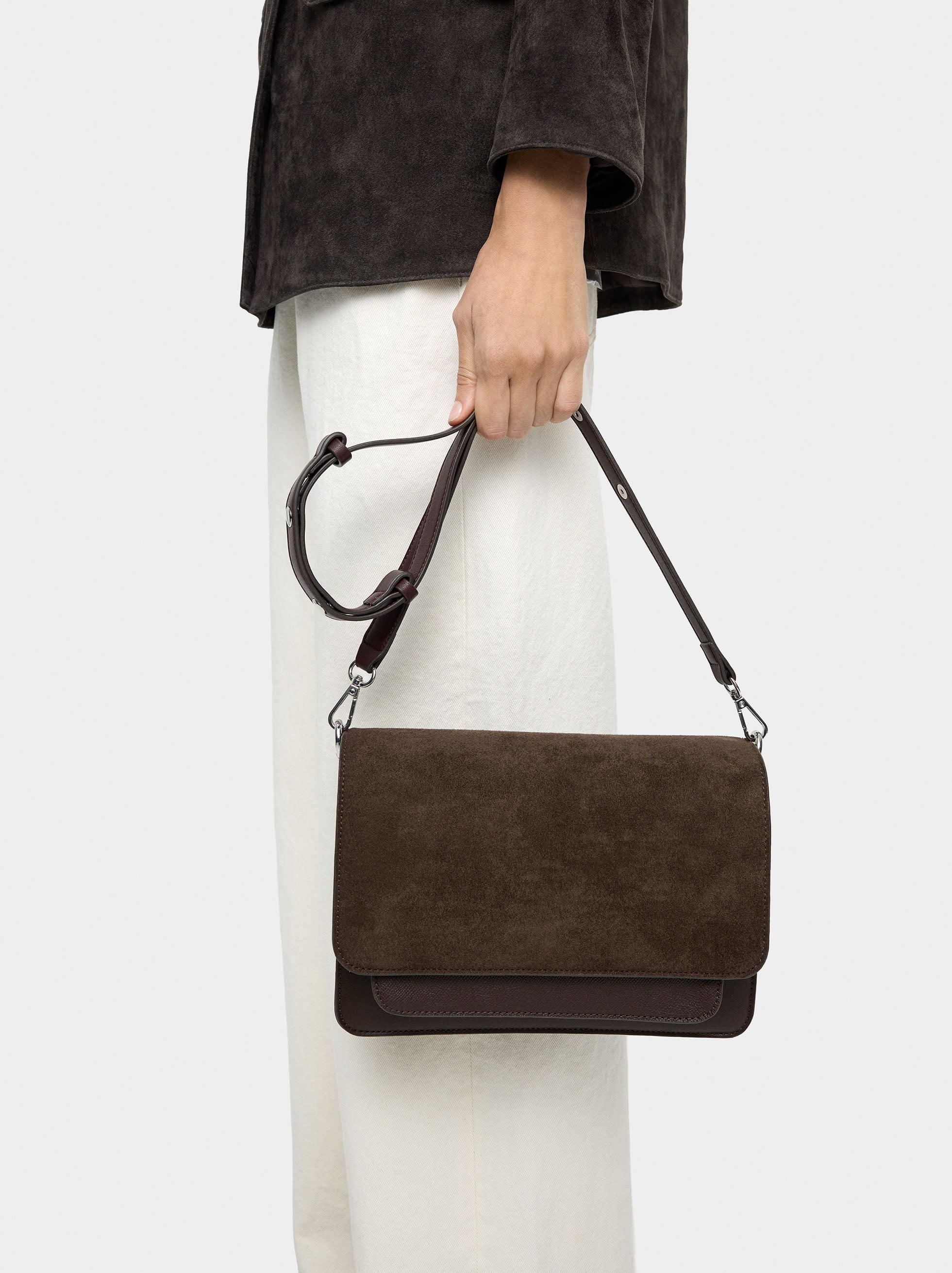 Bolso Bandolera Con Solapa