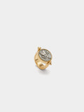Anillo Bicolor Con Moneda