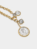 Collar Bicolor De Eslabones Con Monedas