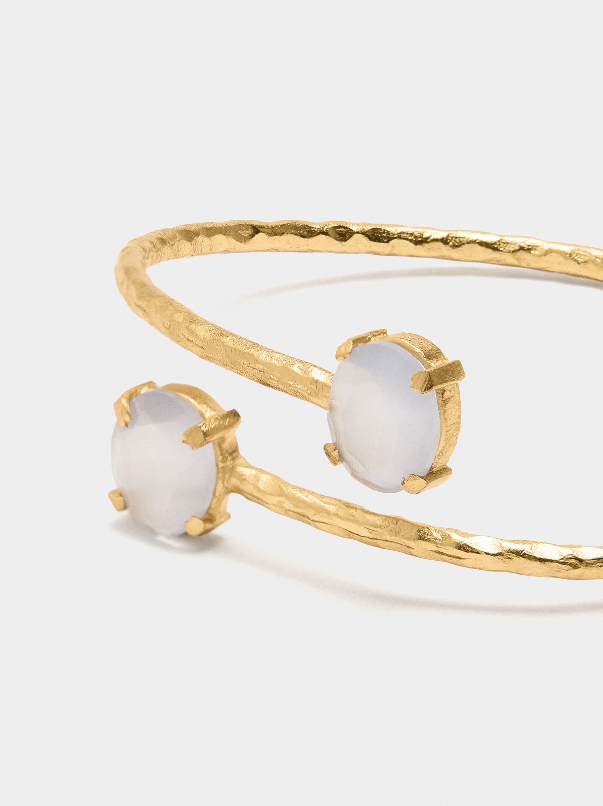 Pulsera Cruzada Con Piedras