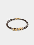 Pulsera Cordón De Piel Con Charms