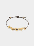 Pulsera Cordón De Piel Con Corazones