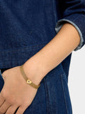 Pulsera Malla Metálica Con Corazón - Acero Inoxidable