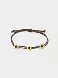Pulsera Cordón De Piel Charms Flores