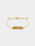 Pulsera Ajustable Placa Con Cadenas