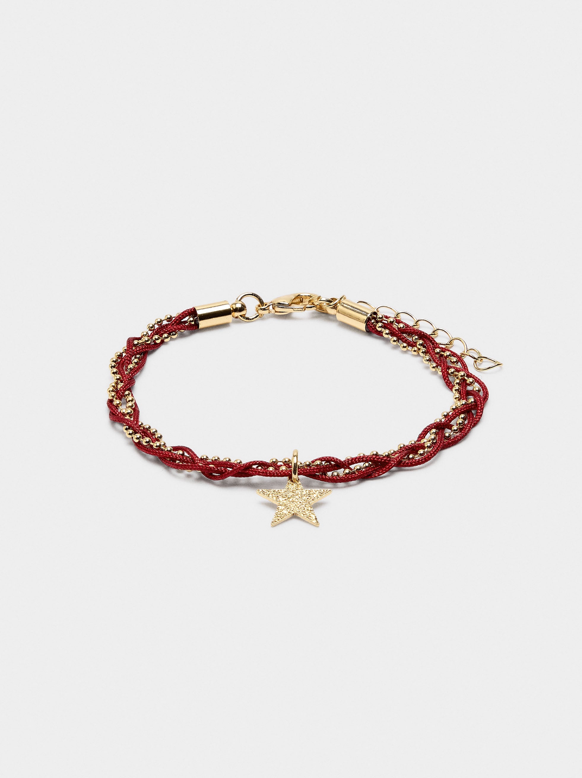 Pulsera Con Cordón Charm De Estrella