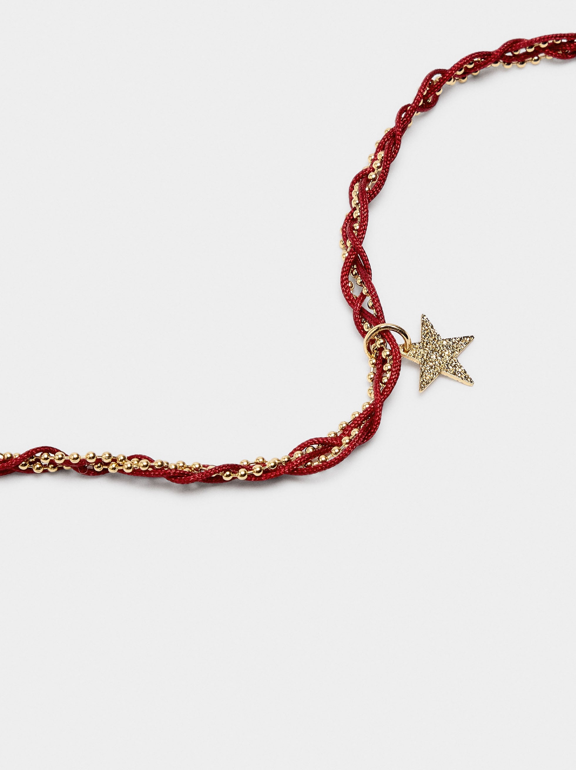 Pulsera Con Cordón Charm De Estrella