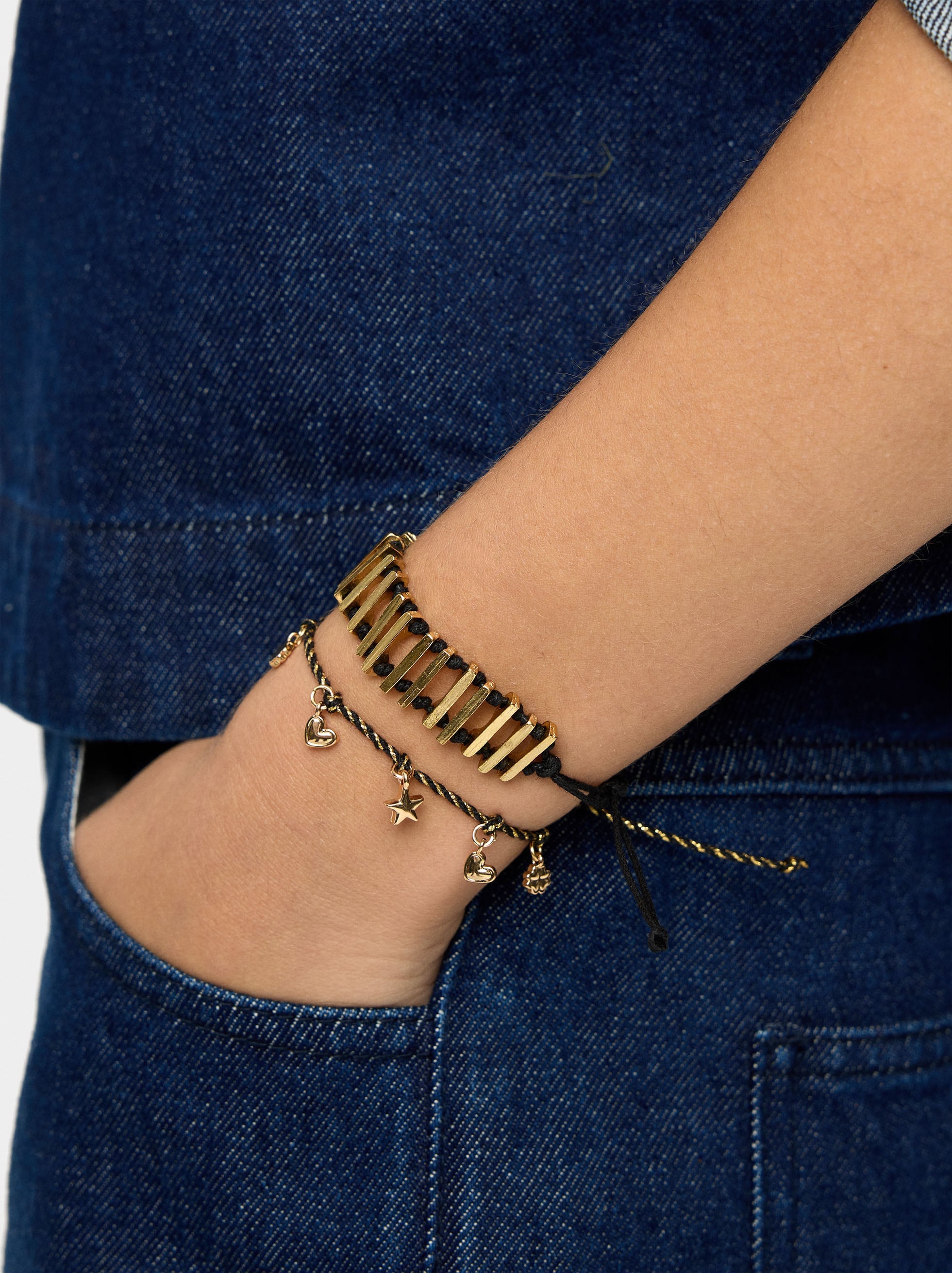 Pulsera Ajustable Con Barras