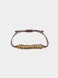 Pulsera Ajustable Con Cordón De Piel Y Cristales