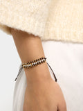 Pulsera Ajustable Con Cordón De Piel Y Cristales