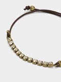 Pulsera Cordón De Piel Con Cristales