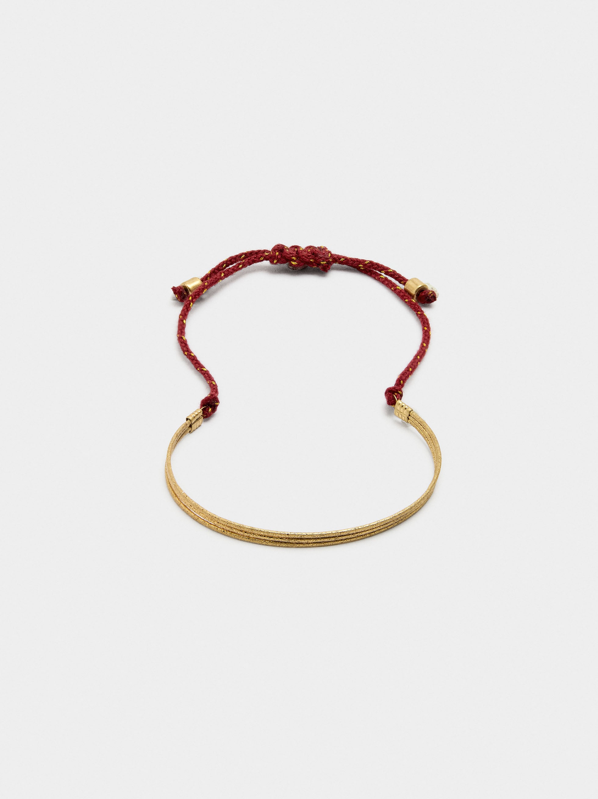 Pulsera Rígida Con Cordón Ajustable