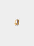 Pendientes Individual Efecto Triple - Acero Inoxidable
