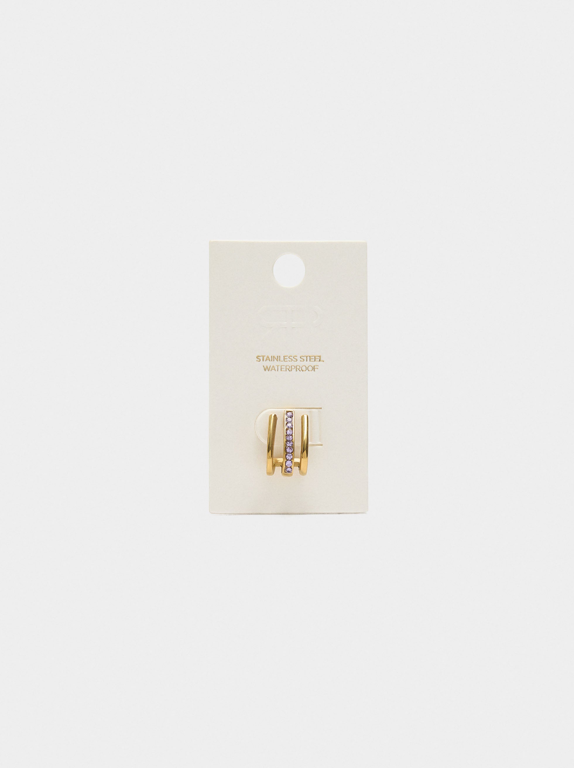 Pendientes Individual Efecto Triple - Acero Inoxidable