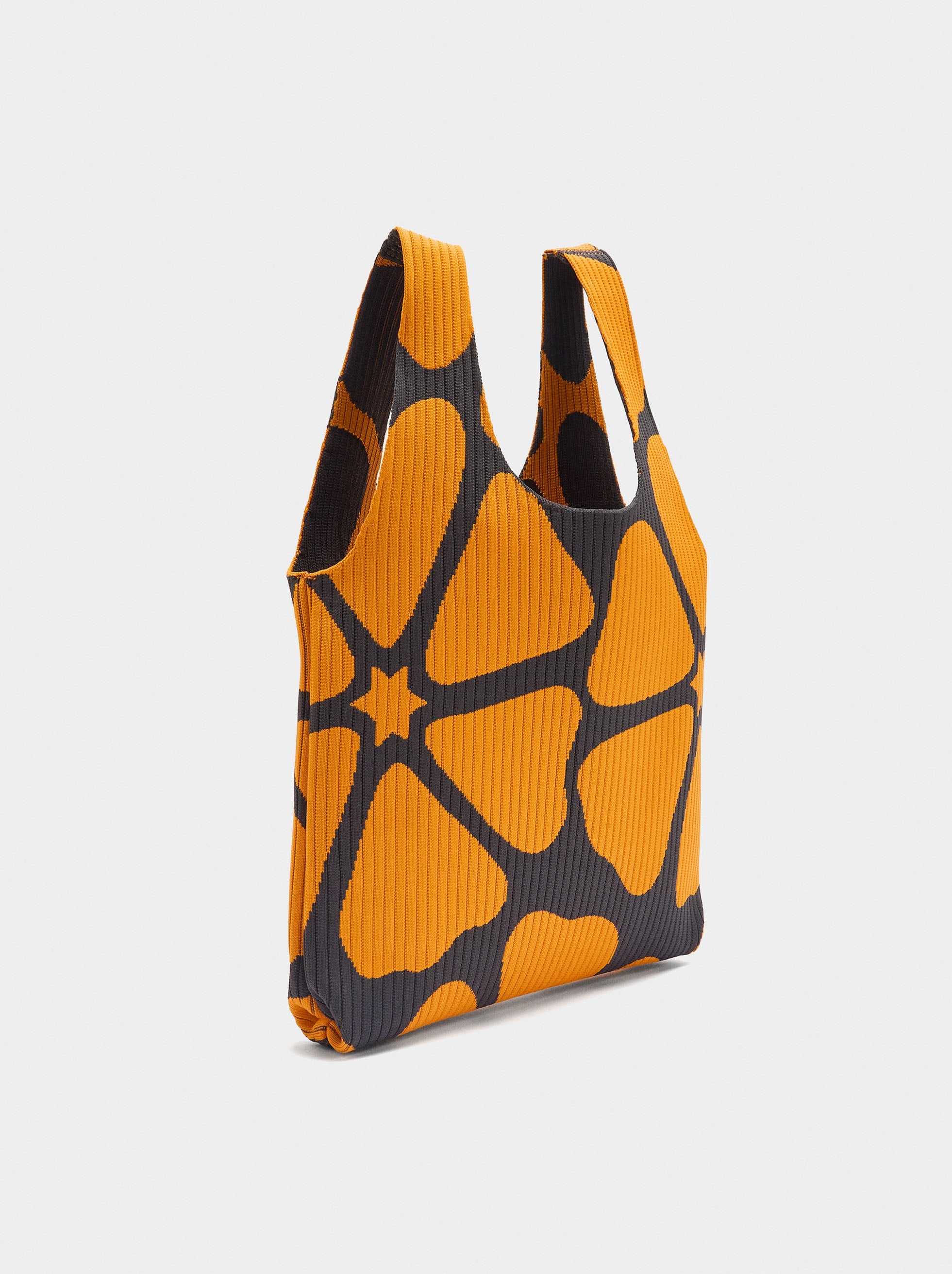 Bolsa De Punto Con Estampado Floral